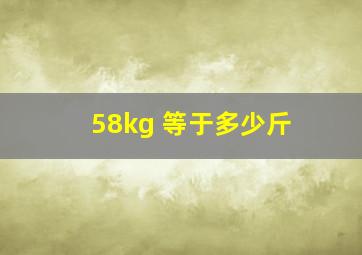 58kg 等于多少斤